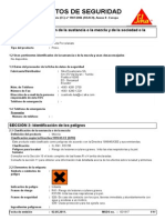 MSDS. Pegamento para Porcelanato