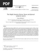 The Highly Sensitive Person: Stress and Physical Symptom Reports. by Grant Benham