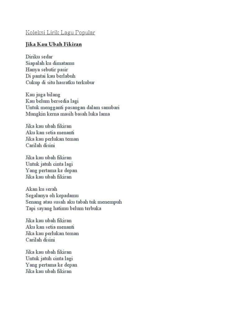 Koleksi Lirik Lagu