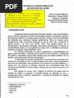 Sistemas Agroflorestais Do Estado Do Acre