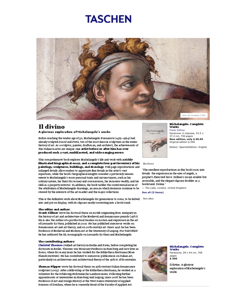Michelangelo - Complete Works - TASCHEN | PDF | Michelangelo