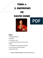 El empirismo de Hume: experiencia como origen del conocimiento