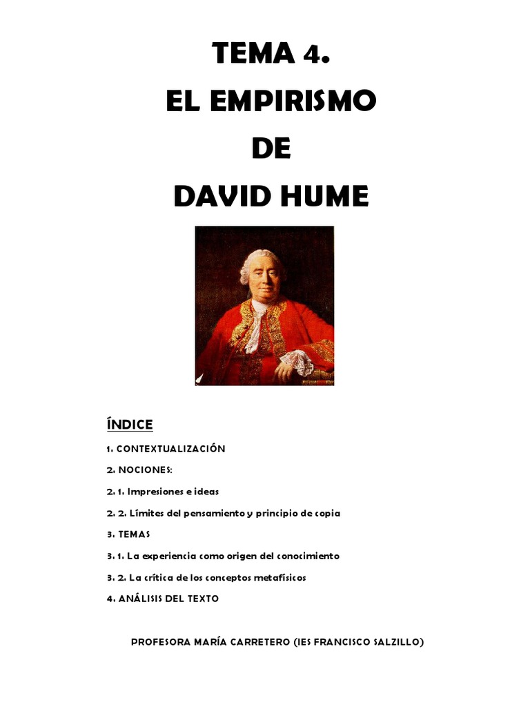 El empirismo en el pensamiento de Hume | PDF | David Hume | Empirismo