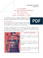 Festival La Lucarne - Communiqué de Presse 2015
