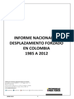 Informe de Desplazamiento 1985-2012 092013