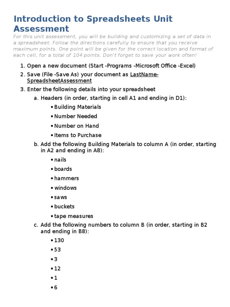 Unit Assessment | PDF