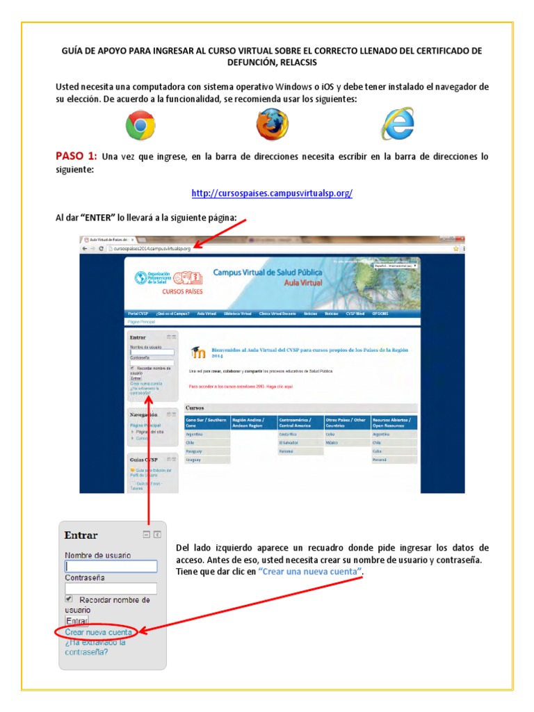 TUTORIAL Curso Virtual Llenado Certificado Defuncion GT4 