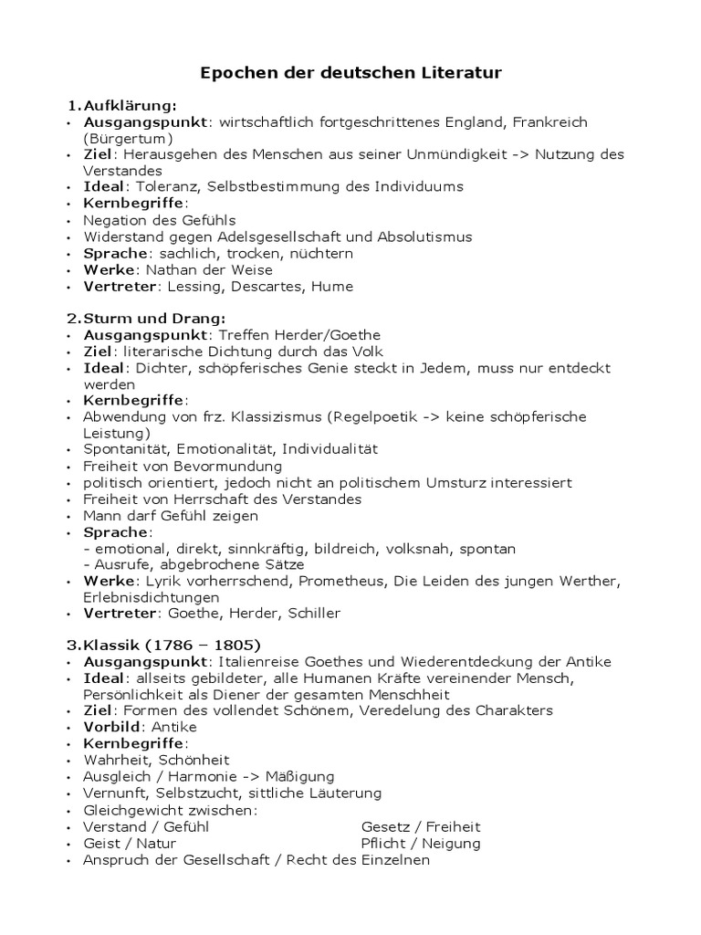 Literaturepochen Pdf