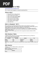 Introduction To SQL