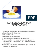 Desecación, Conservación y Radiación de Los Huevos