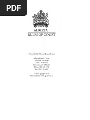 Alberta Rules of Court