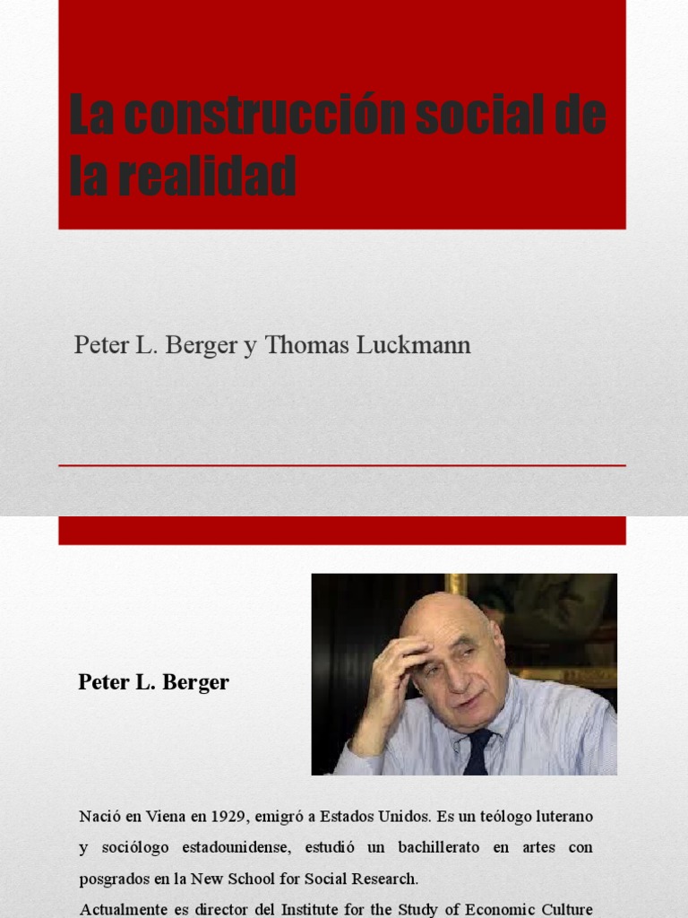 Construcción Social de la Realidad | PDF | Epistemología | Ciencia ...