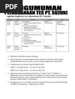 Agenda Kegiatan Suzuki