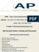 SAP Security Training Course Online and Placement - Online Training in SAP