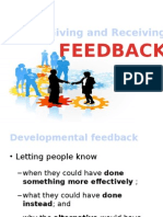 Giving and Receiving Feedbacks