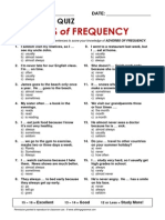 Adverbs of Frequency Grammar Quiz PDF