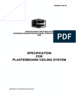 Specification Platerboard Ceiling System
