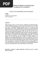 Properties of Sreen Lightweight Aggregate Concrete