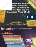 imunisasi wajib 2013