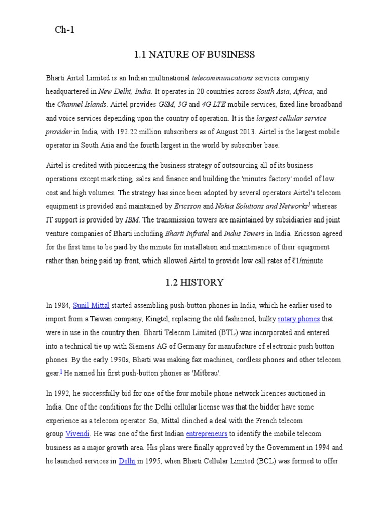 Project On Airtel | PDF | Data Collection | Data Analysis