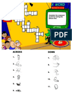 Parts of The Body Crosswords