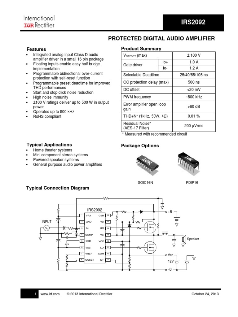 Irs 2092 | Amplifier | Diode