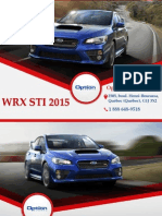 Subaru WRX STI 2015 à Québec - Un véhicule avec traction intégrale