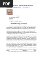 The  methodology of Science vs Metaphysics