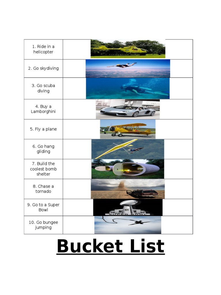 Bucket List | PDF