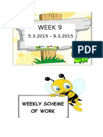 Week 9: Weekly Scheme of Work