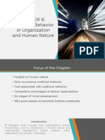 Chapter 8 Unethical Behavior in Organization and Human Nature