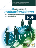 Análisis de Evaluaciones Internas del Distrito Federal 2013