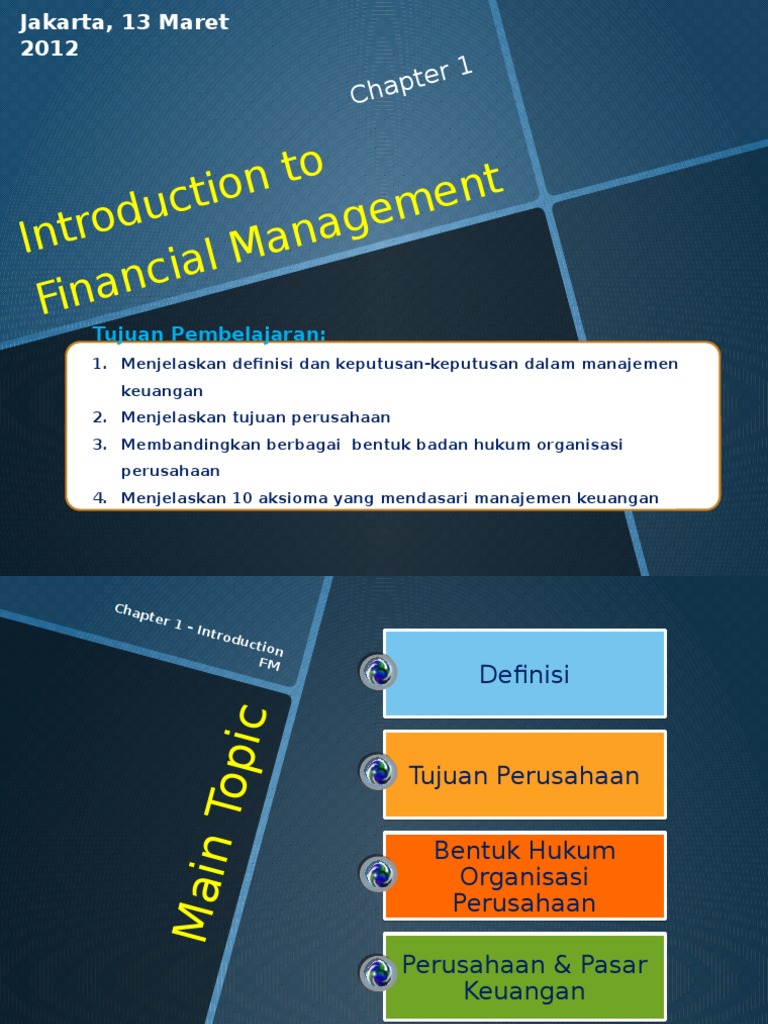 MK - ch1 - Introduction FM | PDF | Finance & Money Management