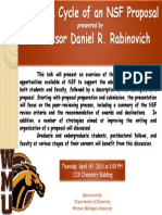 Dr. Daniel Rabinovich - Life Cycle of An NSF Proposal