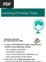 Financing of Foreign Trade