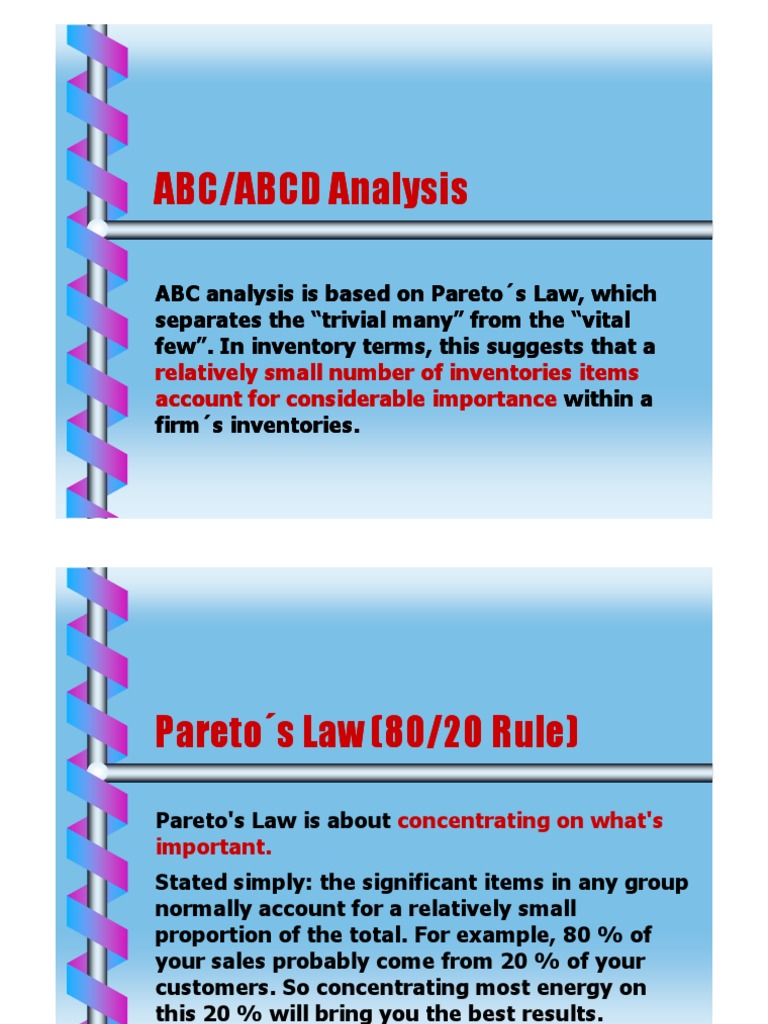 ABC Analysis | PDF | Lean Manufacturing | Inventory