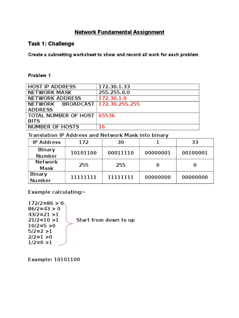 Assignment IP Address Task 1 | PDF | Ip Address | Computer Networking