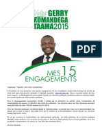 Mes 15 Engagements