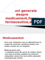 Notiuni Generale Despre Medicament, Forme Farmeceutice, Doze