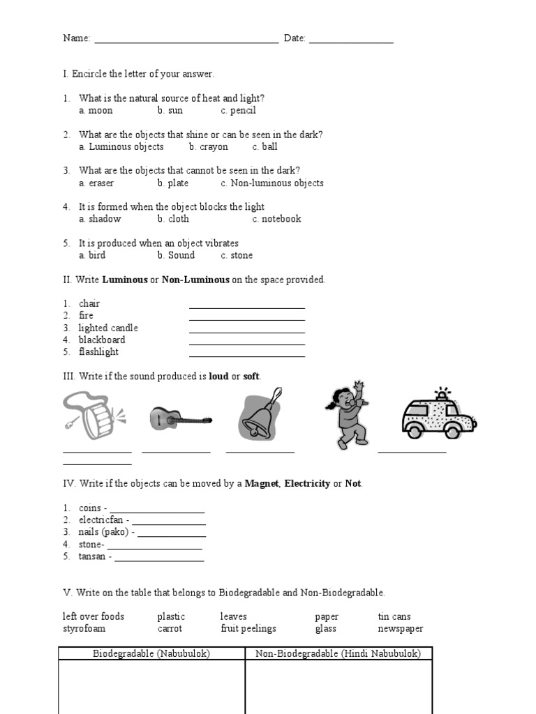 2nd Grade Science Worksheets | Free Printable | Tappity, image size:768x1024