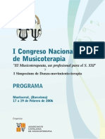 I Congreso Nacional de Musicoterapia 2006Barcelona