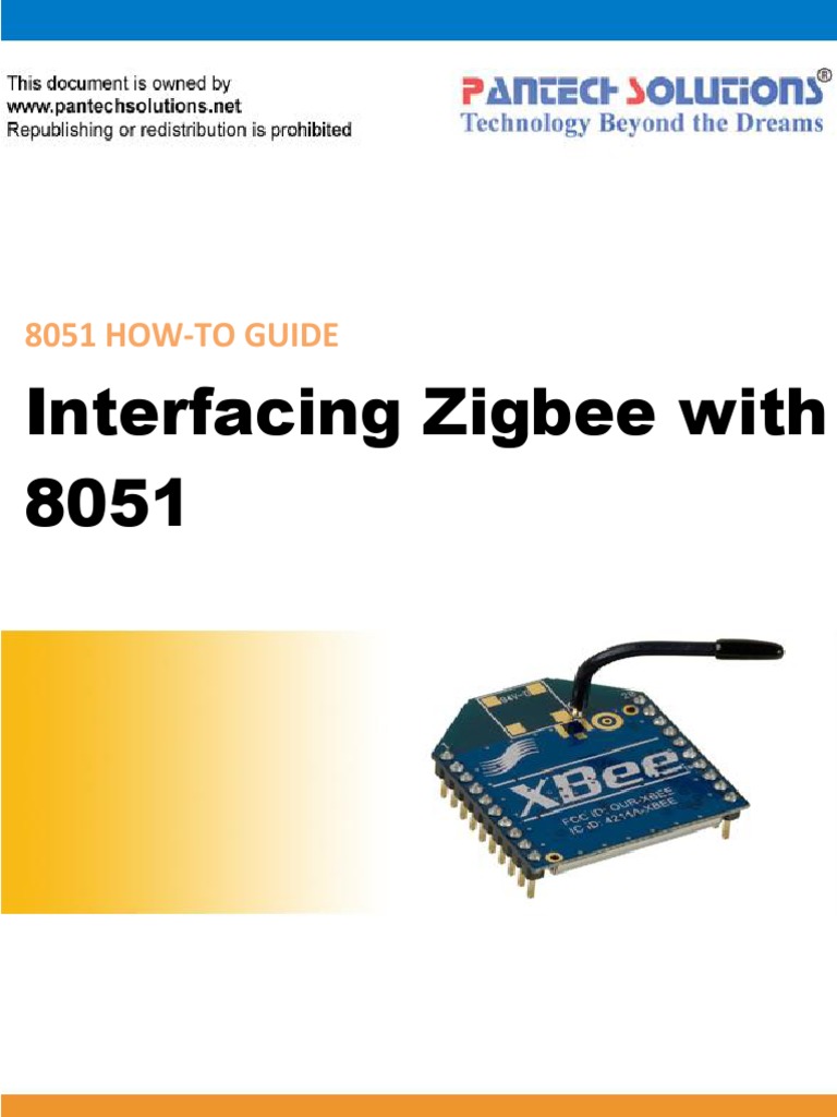Interfacing Zigbee With 8051 | PDF | Microcontroller | Telecommunications