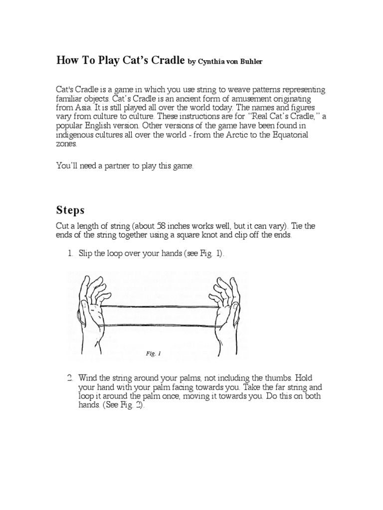 How To Cats Cradle | PDF | Hand | Thumb