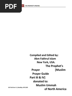 02 The Prophet S Prayer Muslim Prayer Guide Ii Amp Iii Hadith