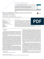 Kinetics of Esterification of Methanol and Acetic Acid With Mineral Homogeneous Acid Catalyst