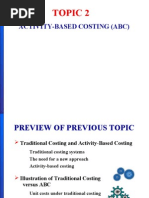 Lecture 2 - Activity Based Costing