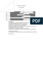 Evaluacion Organismos en CIENCIAS NATURALES