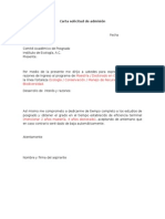 Carta Solicitud de Admision