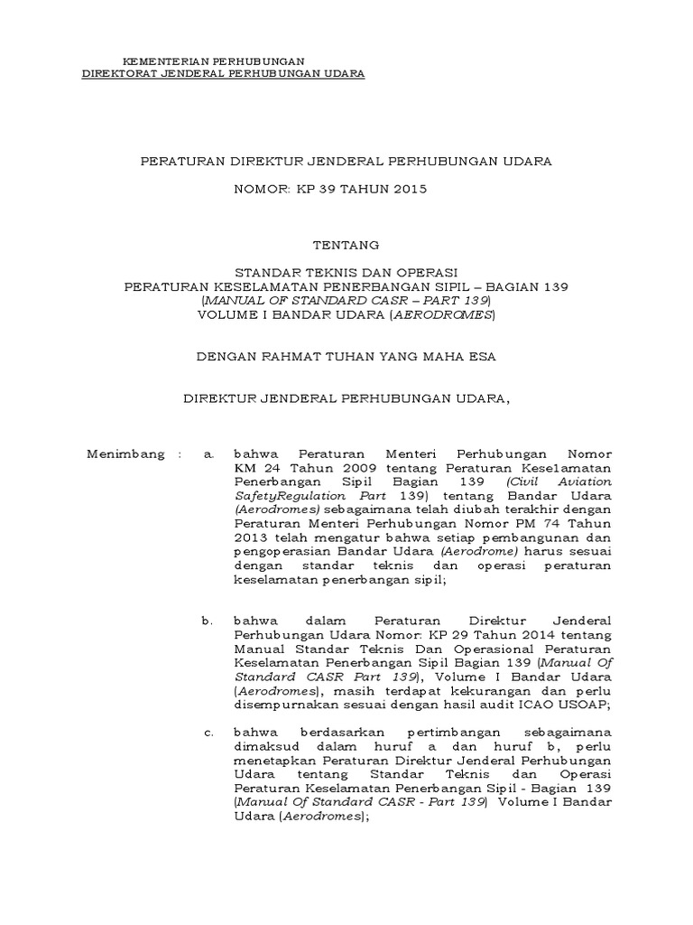 KP 39 Tahun 2015 MoS Vol I