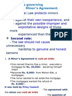 Legal Rules Governing Minor's Agreement